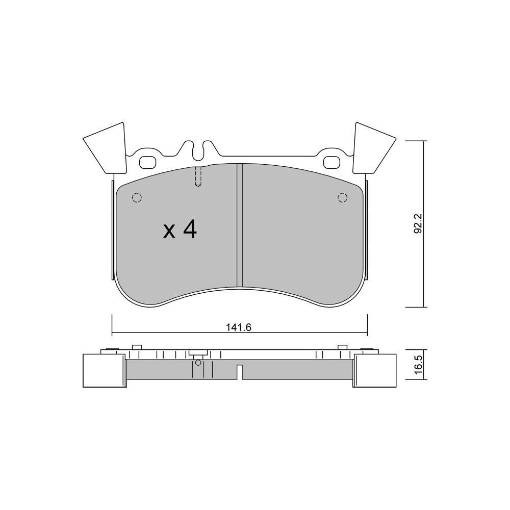 Bremsbeläge GT2i Race Avant für MERCEDES BENZ CLA (C117) 45 AMG 2013-19 - Brembo Bremssättel - GT-PR11331T - 3666618559667