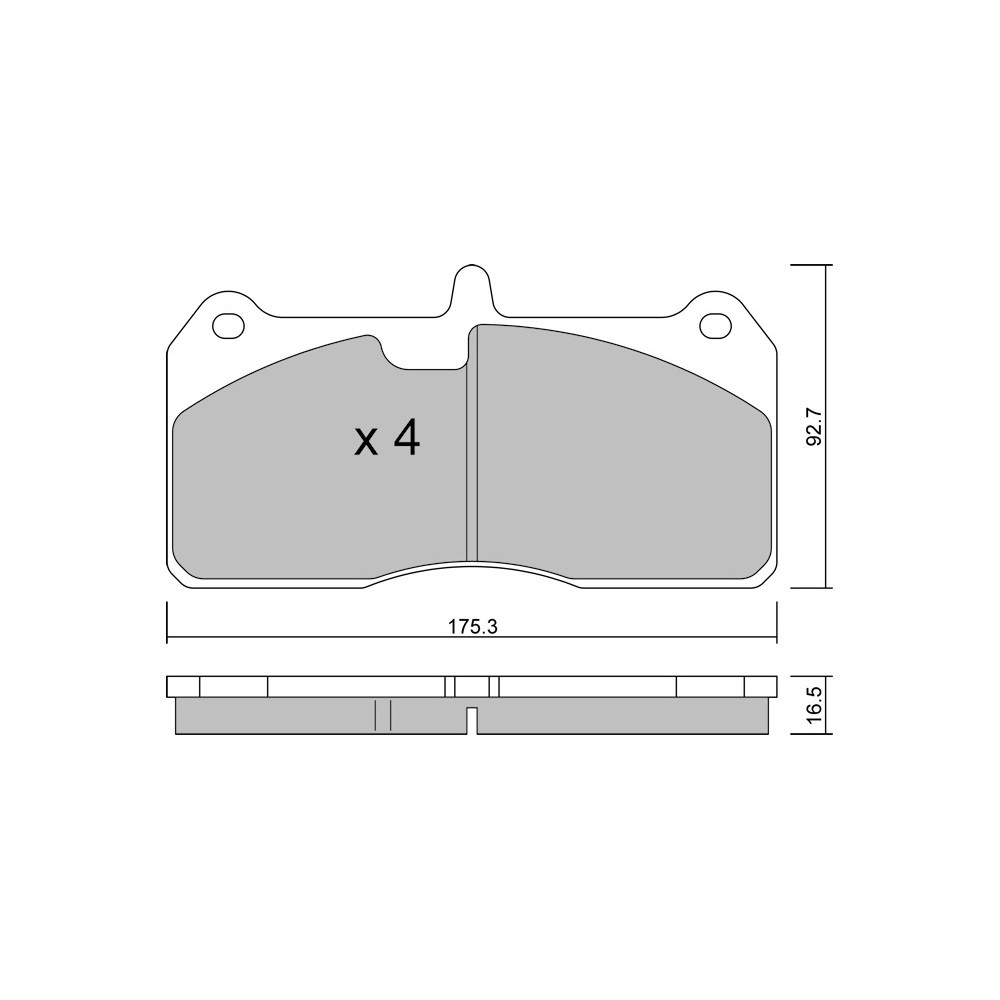Pastiglie freno GT2i Race per pinze freno AP Racing CP8520 6 pistons - GT-PR11510T - 3666618559193