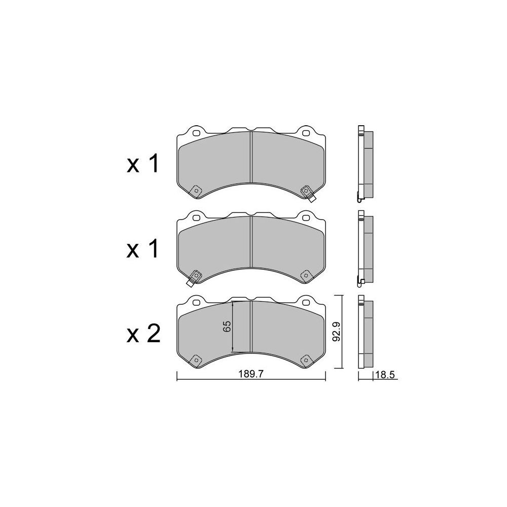 Plaquettes de frein GT2i Race Avant pour NISSAN GT-R (R35) 3.8i V6 Turbo 2007- - Etriers de frein Brembo - GT-PR11560T - 3666618559605