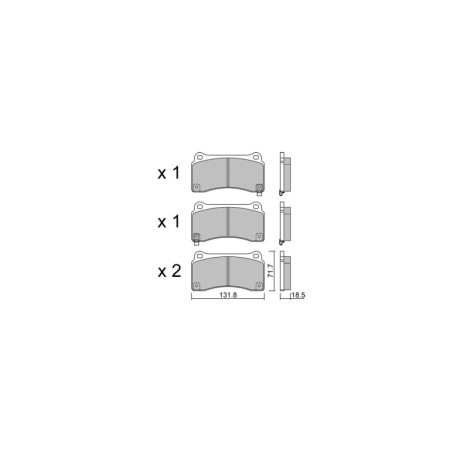 GT2i Race Rear brake pads for NISSAN GT-R (R35) 3.8i V6 Turbo 2007- - Brake calipers Brembo