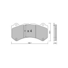 GT2i Race Rear brake pads for JEEP Grand Cherokee IV (WK, WK2) 6.2 i V8 4x4 2010-23 - Brake calipers Brembo