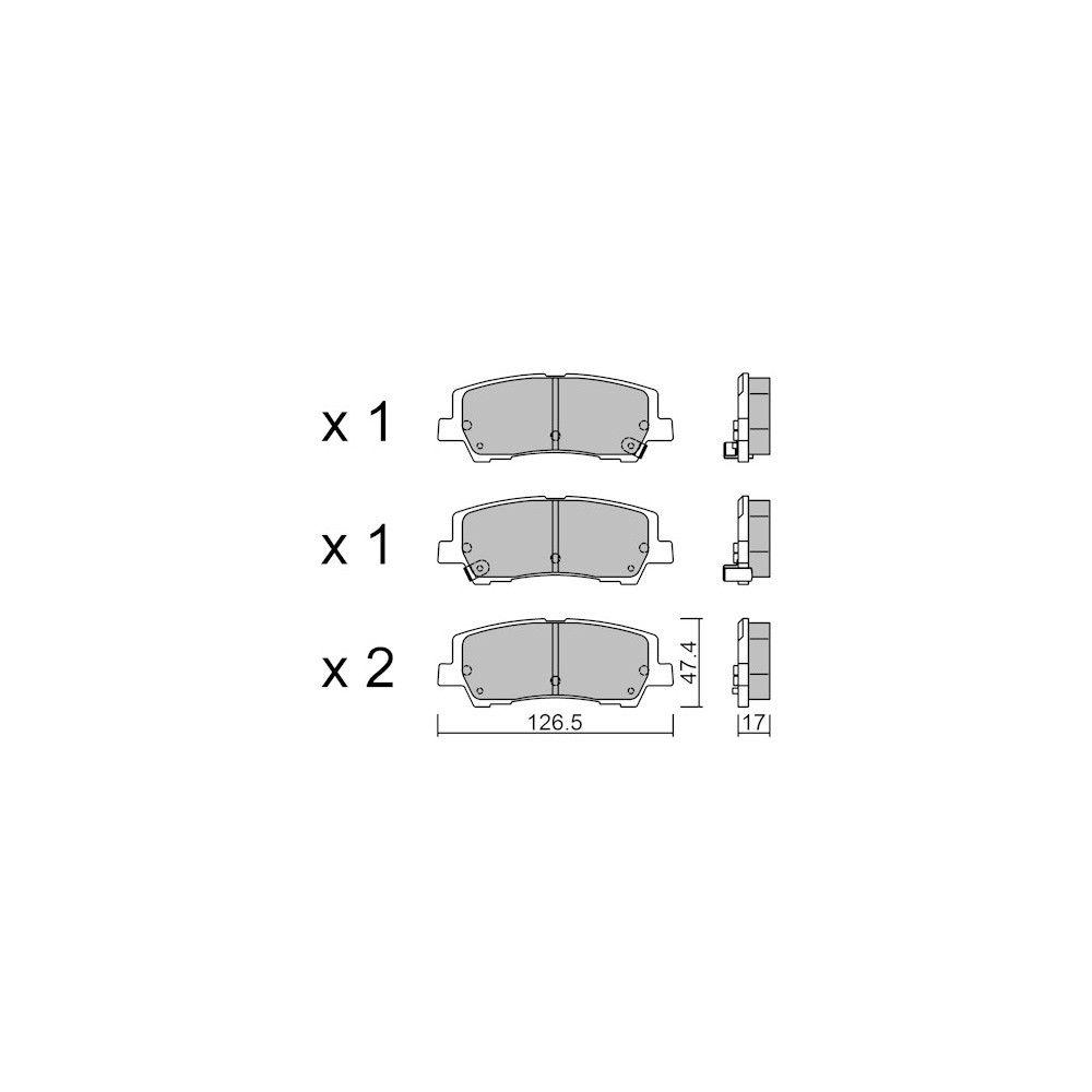 GT2i Race Rear brake pads for FORD Mustang V 2.3i 16V Turbo 2014- - Brake calipers Sumitomo - GT-PR11840T - 3666618559339