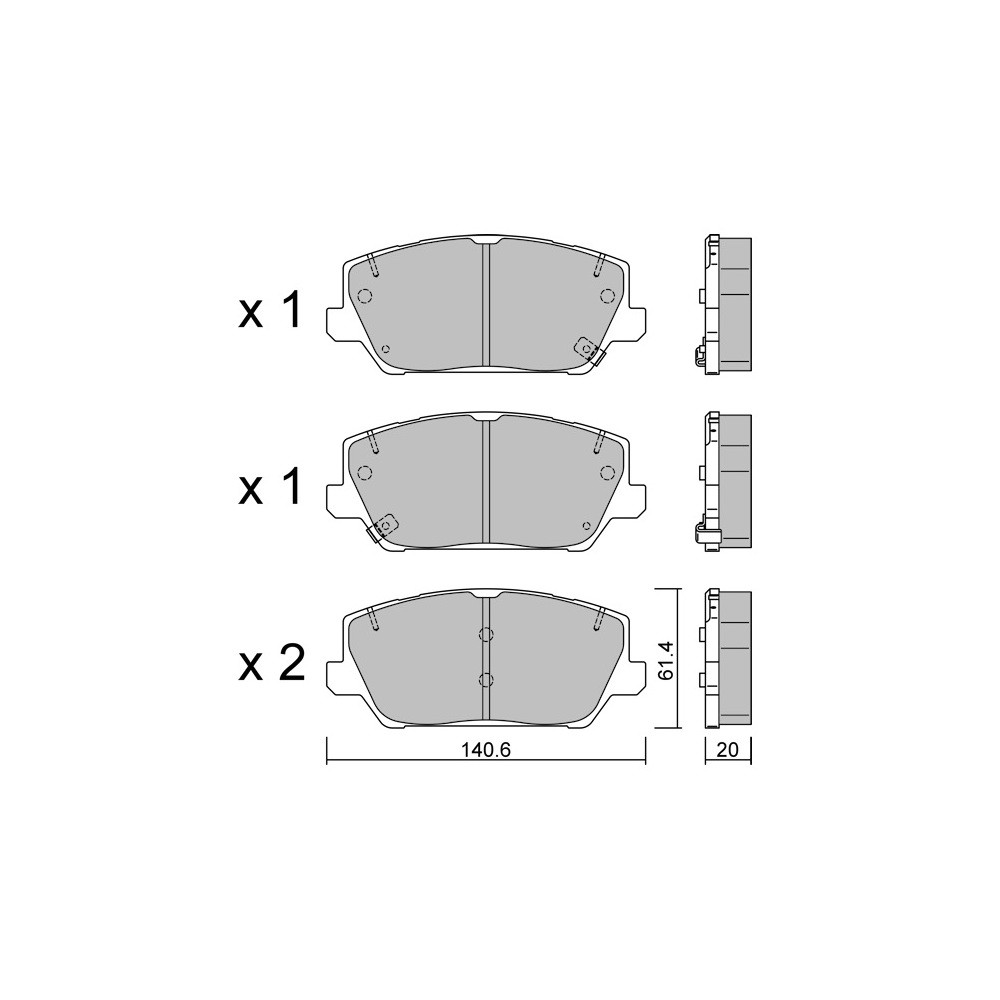 Bremsbeläge GT2i Race Avant für HYUNDAI i30 N 2.0 T-Gdi 2017- - Bremssättel Mando - GT-PR12410T - 3666618559735