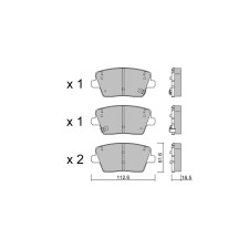 Plaquettes de frein GT2i Race Arrière pour HYUNDAI i30 N 2.0 T-Gdi 2017- - Etriers de frein Mando 