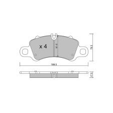 Pastiglie freno anteriori GT2i Race per PORSCHE 911 (991) 3.4 Carrera / Carrera 4 2012-19 - Pinze freno Brembo