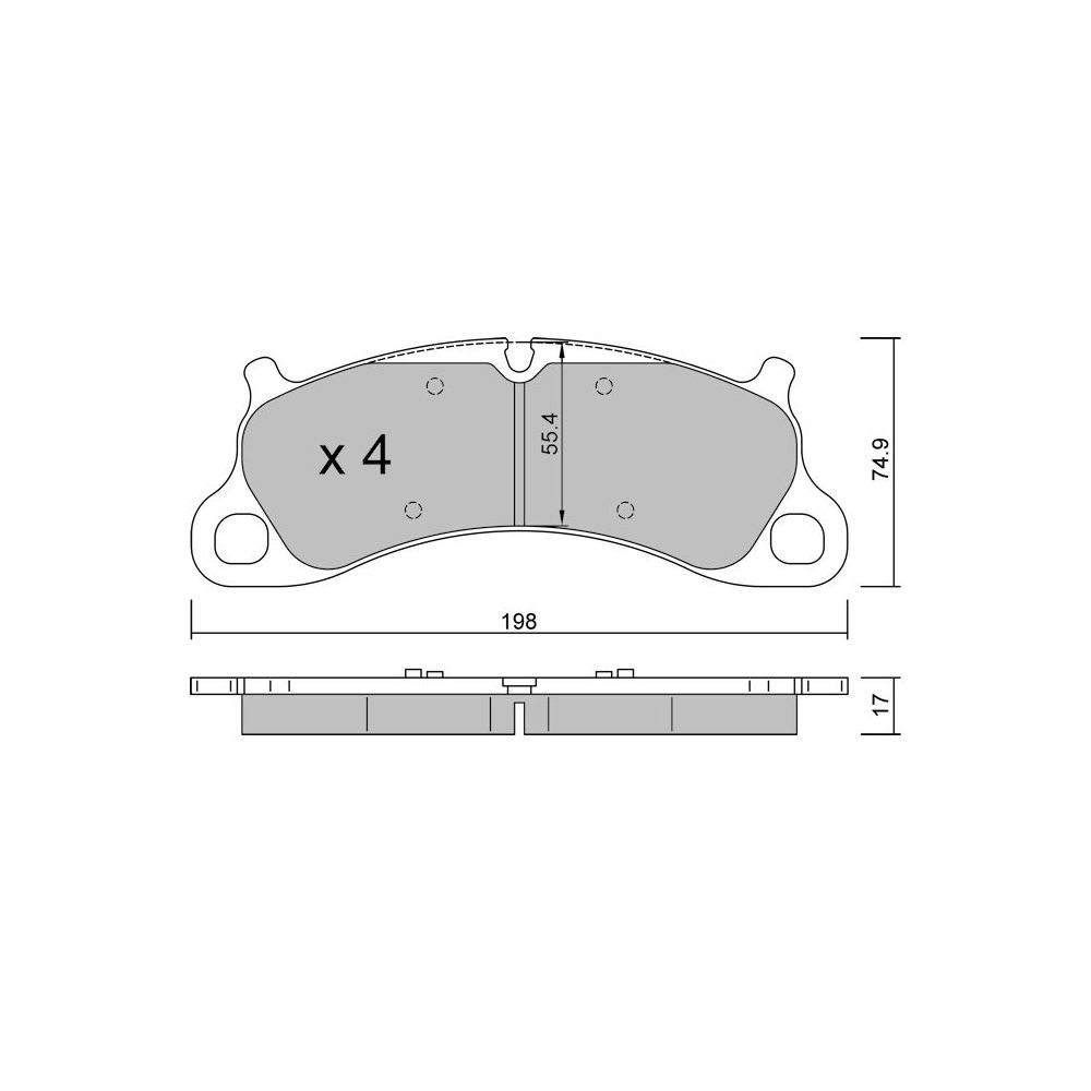 GT2i Race Rear brake pads for PORSCHE 911 (991) 3.8 Carrera 4S / Carrera 4 GTS 2012-19 - Brake calipers Brembo - GT-PR12550T - 3666618559568