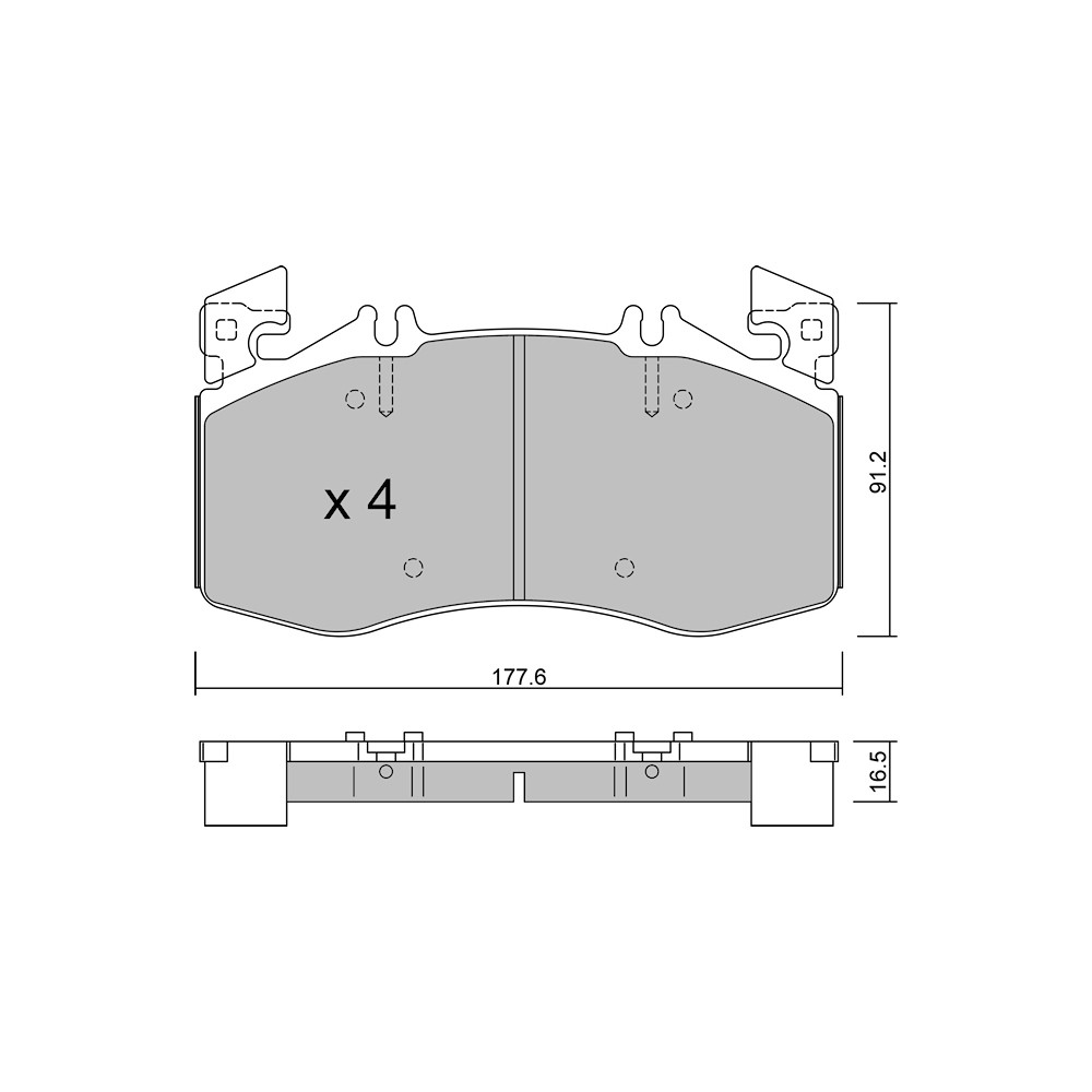 Bremsbeläge GT2i Race Avant für MERCEDES BENZ A-Klasse (W177) 45 AMG 2019- - Brembo Bremssättel - GT-PR12700T - 3666618559643