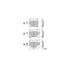 Plaquettes de frein GT2i Race Arrière pour TOYOTA Yaris GR 1.6i 12V Turbo R1T Naz. 4x4 - Etriers de frein Advics
