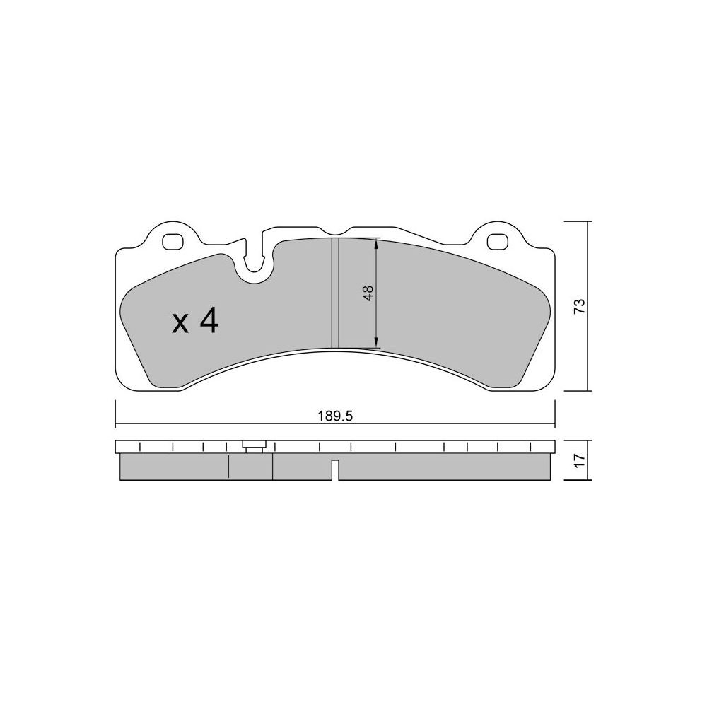 Pastiglie freno GT2i Race per pinze freno Brembo 6 piston D48 6 pistons - GT-PR13270T - 3666618559179