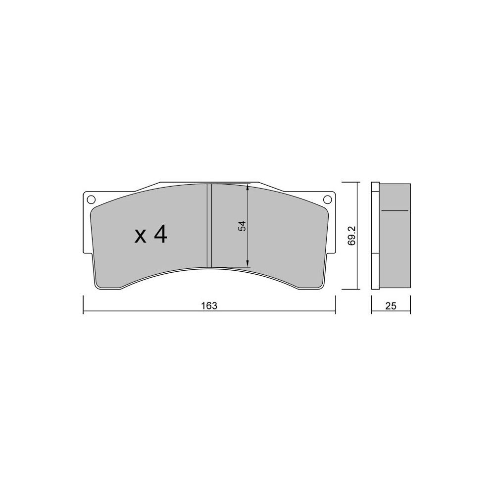Plaquettes de frein GT2i Race pour étiers de frein AP Racing CP9665 6 pistons - GT-PR13390T - 3666618559131