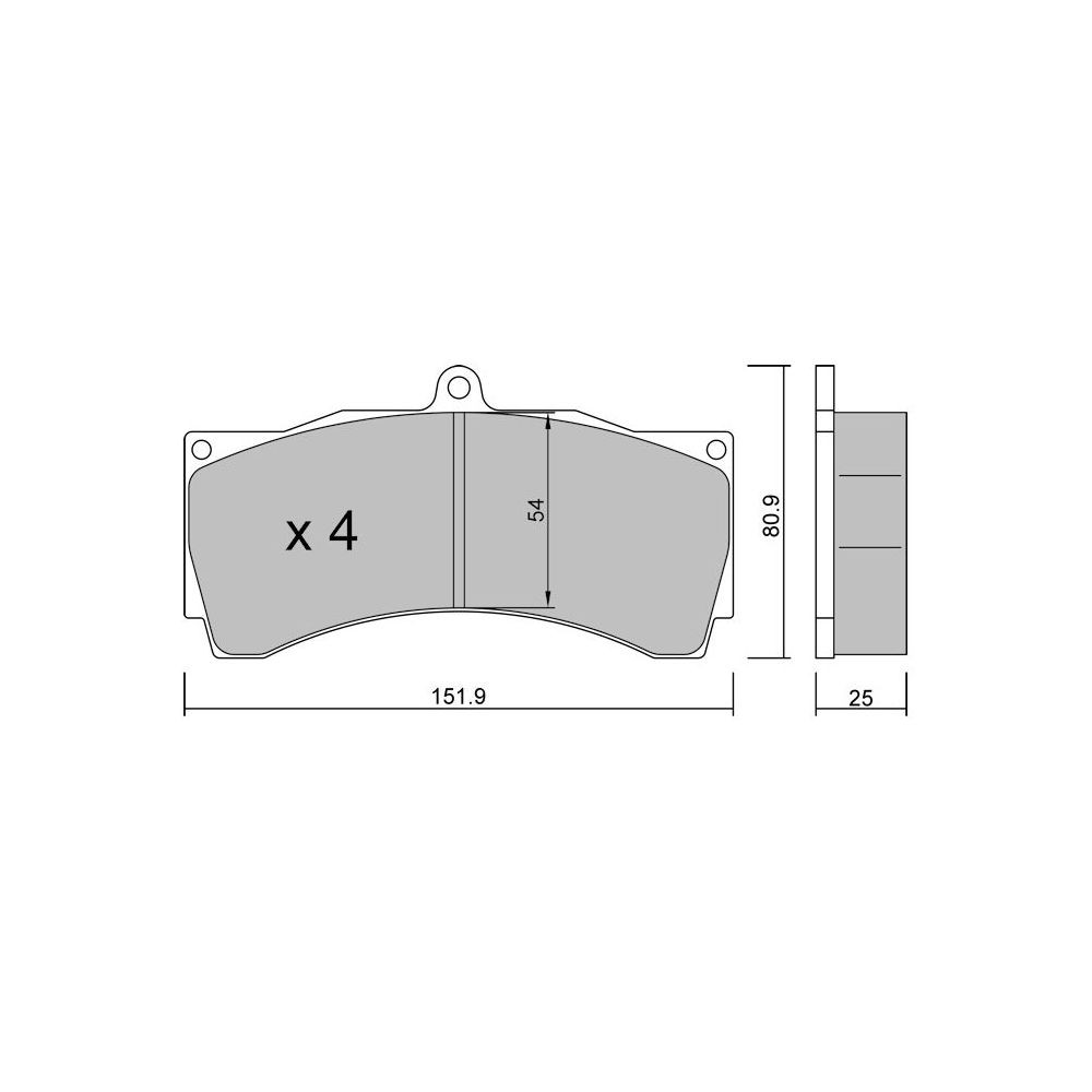 Plaquettes de frein GT2i Race Avant pour BMW Serie 3 (E82) M3 GT4 - Etriers de frein Brembo - GT-PR13401T - 3666618561073