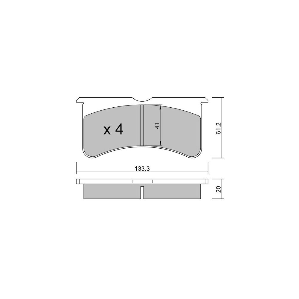 Plaquettes de frein GT2i Race pour étiers de frein AP Racing CP8350 4 pistons - GT-PR13410T - 3666618559117