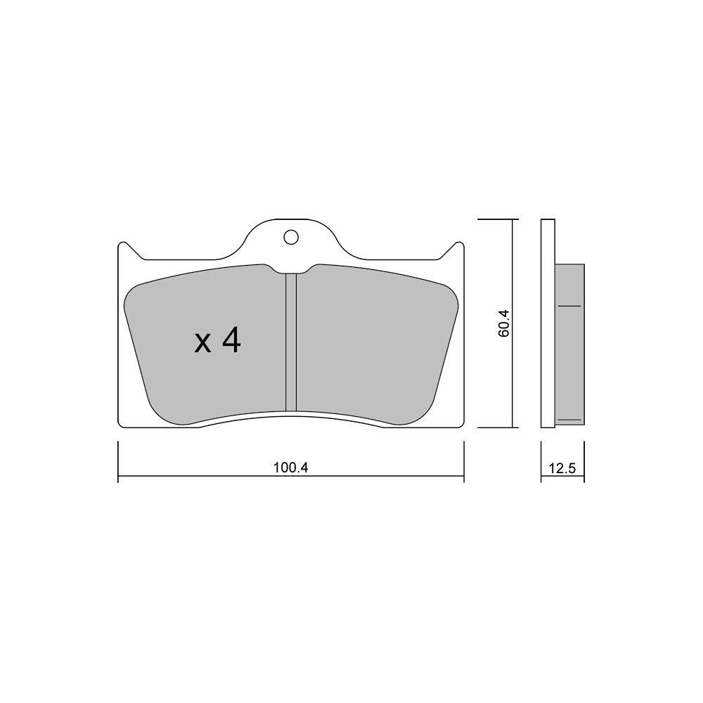 GT2i Race brake pads for brake calipers Wilwood Dynalite 4 pistons - GT-PR13690T - 3666618559100