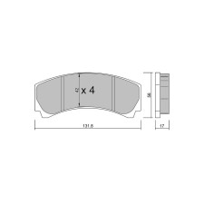 Plaquettes de frein GT2i Race pour étiers de frein AP Racing CP9444 Radi-CAL 4 pistons