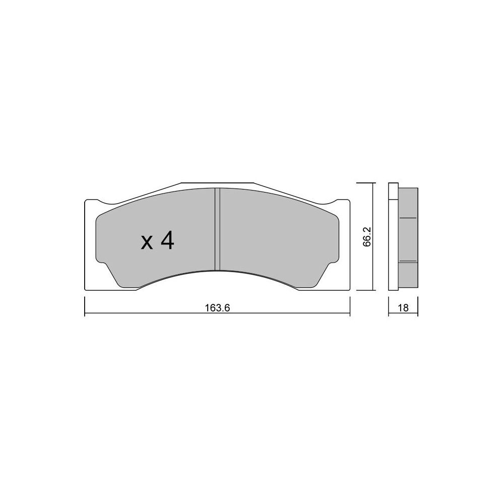 GT2i Race brake pads for brake calipers AP Racing CP6766 6 pistons - GT-PR14130T - 3666618559063