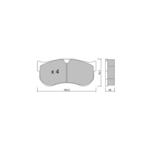 Plaquettes de frein GT2i Race Avant pour AUDI R8 5.2i V10 GT4 - Etriers de frein Brembo