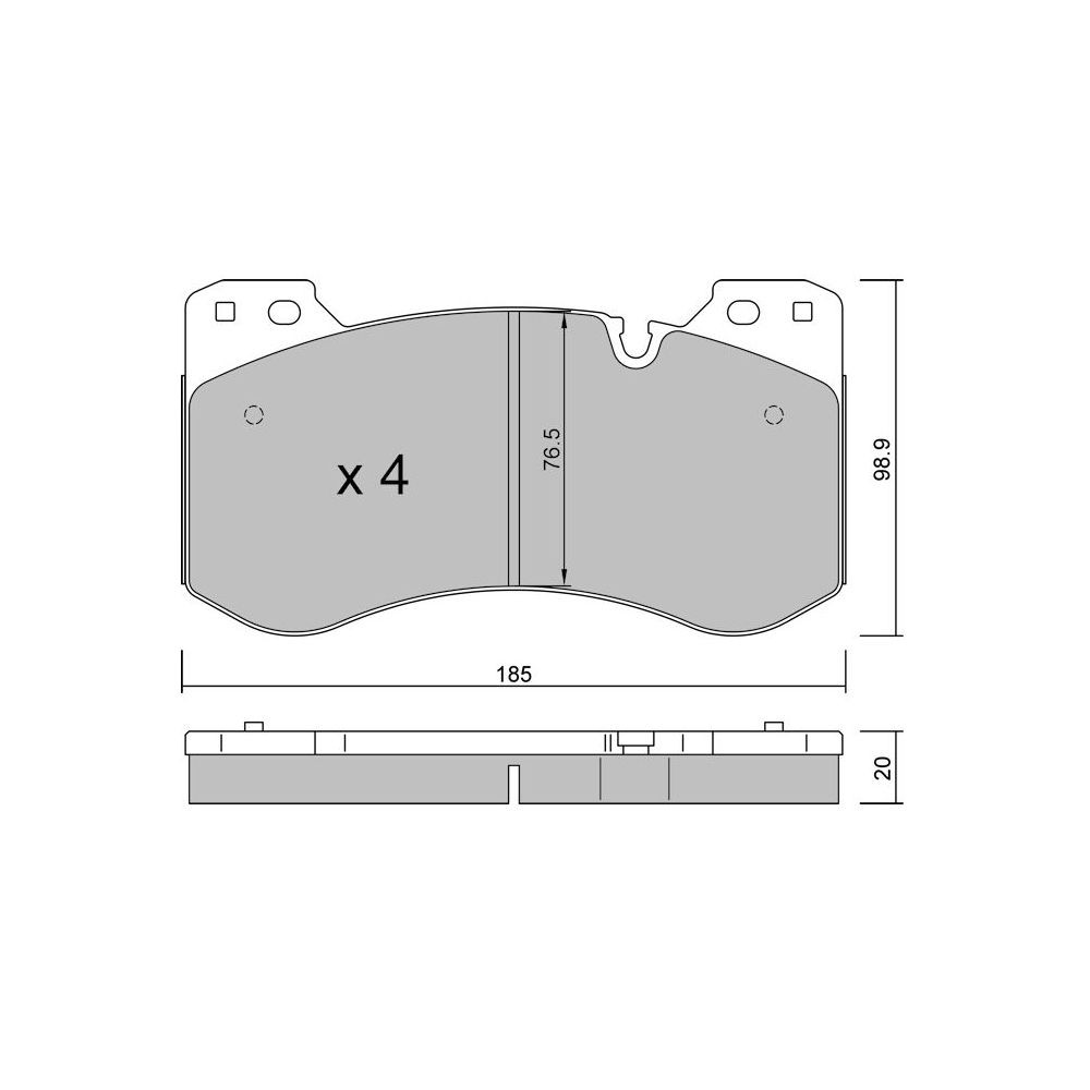 GT2i Race Rear brake pads for BMW Serie 3 (G20-G21-G28-G80-G81) M3 3.0i Turbo 2018- - Brake calipers Brembo - GT-PR14200T - 3666618560038