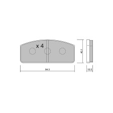 GT2i Race Front brake pads for RENAULT R8 1.3 Gordini Rallye - Brake calipers Bendix