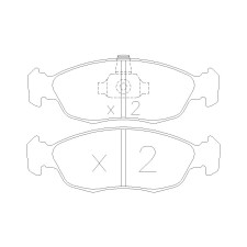 GT2i Race Front brake pads for PEUGEOT 106 1.6i Rallye, 1.6i 16V Gr N - Brake calipers Ate