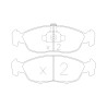 GT2i Race Front brake pads for PEUGEOT 106 1.6i Rallye, 1.6i 16V Gr N - Brake calipers Ate
