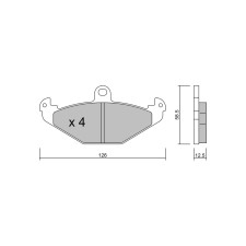 Bremsbeläge GT2i Race Hinten für LOTUS Elise / Exige 1.8i 16V Cup - Brembo Bremssättel