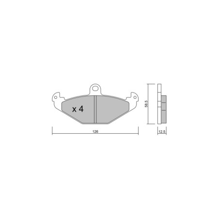 Plaquettes de frein GT2i Race Arrière pour LOTUS Elise / Exige 1.8i 16V Cup - Etriers de frein Brembo