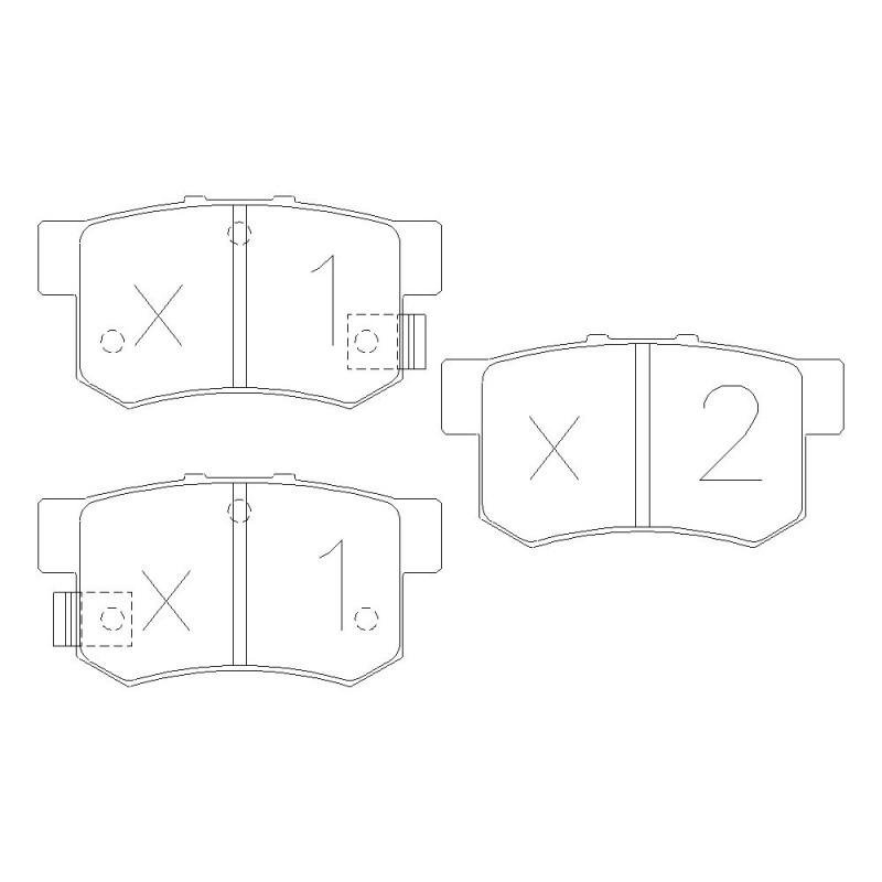 GT2i Race Rear brake pads for HONDA Civic (EP) 2.0i 16V Type R Gr N - Brake calipers Akebono - GT-PR1760T - 3661768553237