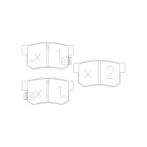 Bremsbeläge GT2I Race hinten HONDA CIVIC (EP-EU) 2.0i 16V V-TEC Type R 01-06