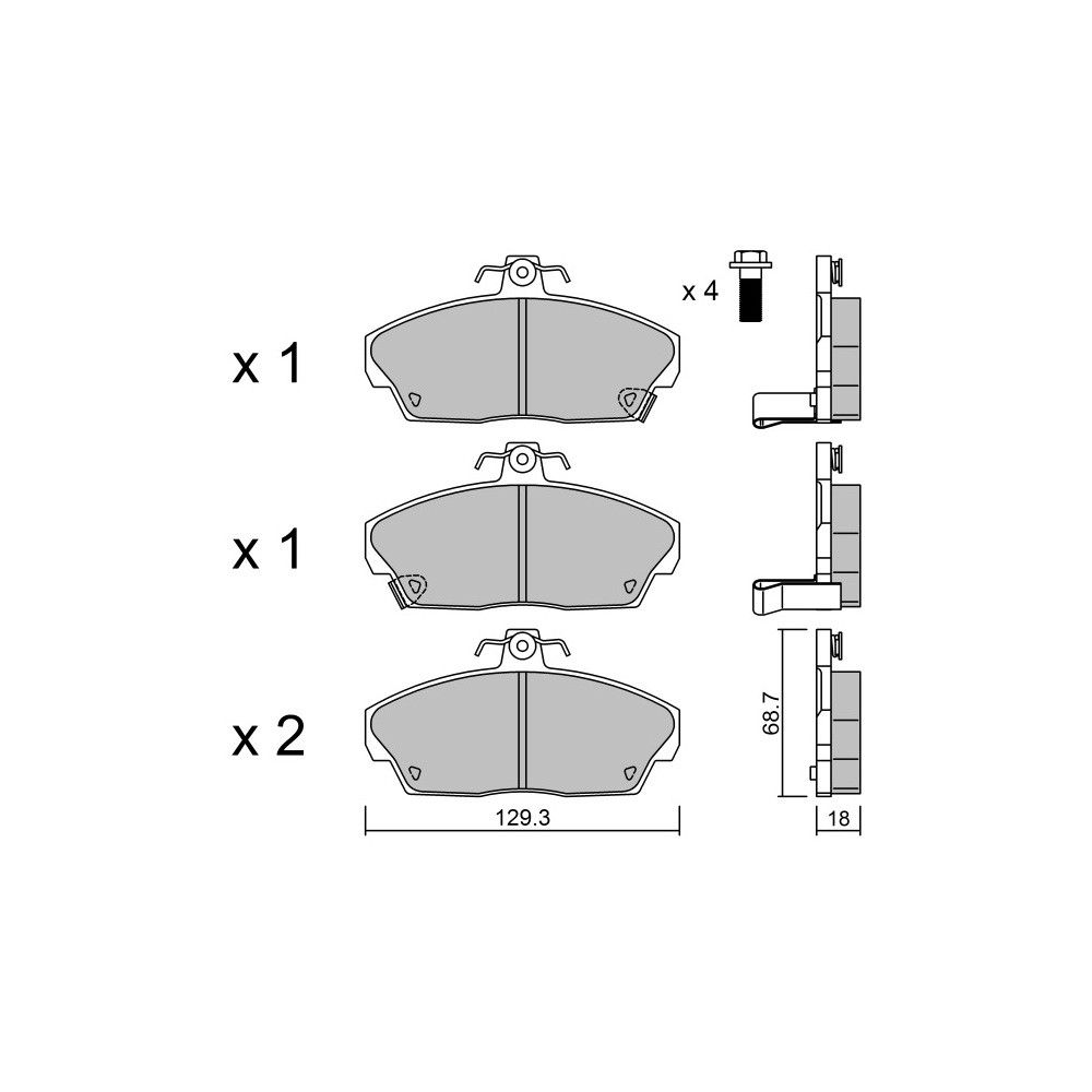GT2i Race Front brake pads for MG ZR 105 1.4i 16V, 105 1.8i 16V Gr N - Brake calipers Girling - GT-PR1770T - 3666618560755