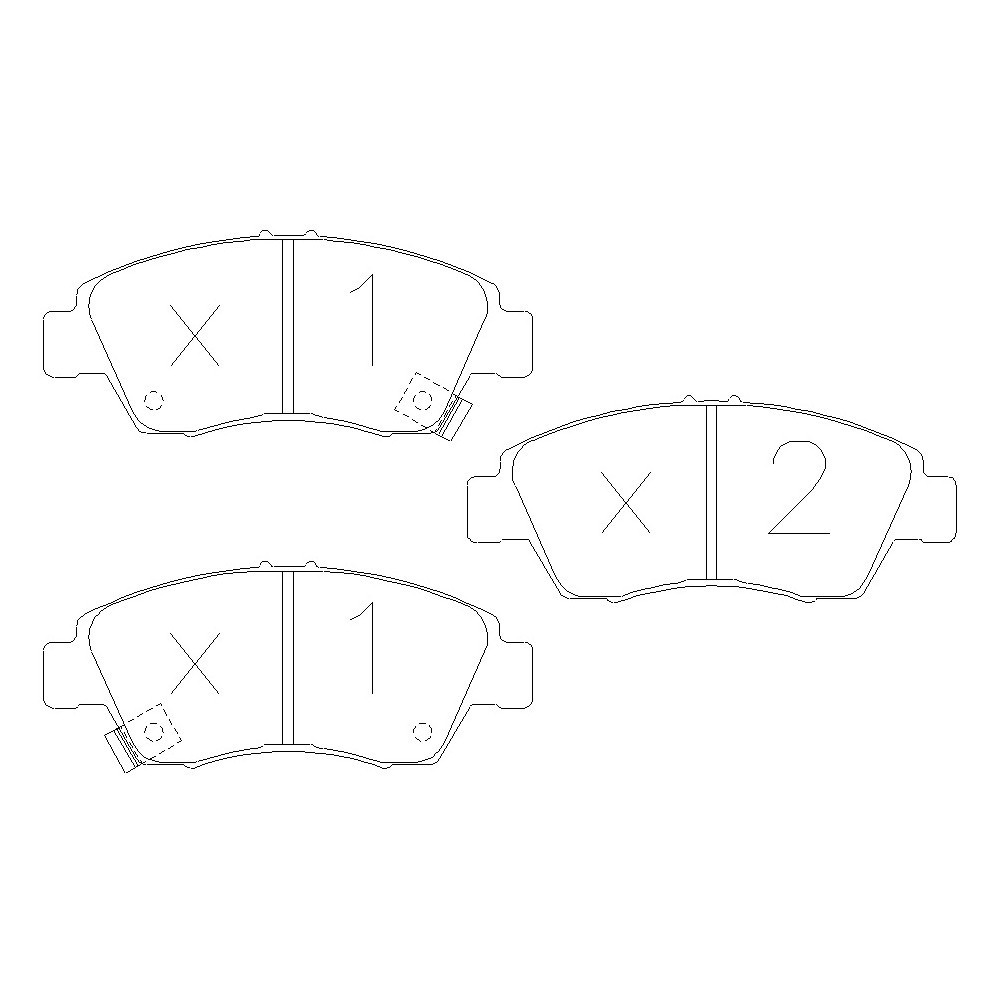 GT2i Race Front brake pads for HONDA Civic (EG) 1.6i 16V Gr N - Brake calipers Akebono - GT-PR1780T - 3661768553244