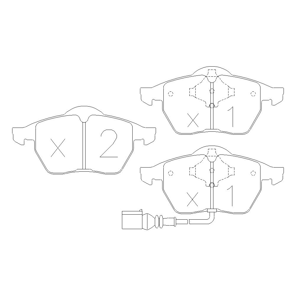 Bremsbeläge GT2I Race vorne AUDI A3 - A3 Quattro (8L) 1.8i 20V Turbo, 1.9 TDI 130 hp 96-03 - GT-PR1884T - 3661768553251