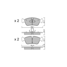 Pastiglie freno anteriori GT2i Race per BMW Serie 3 (E36) 320i, 325i, 325 TD Gr N - Pinze freno Ate