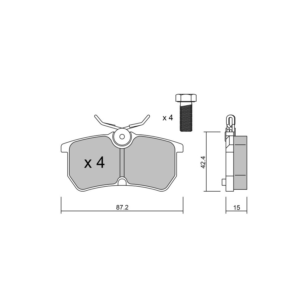 Bremsbeläge GT2i Race Hinten für FORD Fiesta 2.0i 16V ST 150 Gr N - Bremssattel Girling - GT-PR3260T - 3666618560465