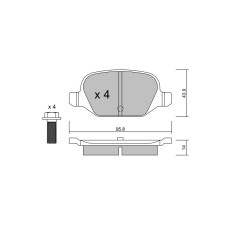Bremsbeläge GT2i Race Hinten für FIAT 500 1.4i 16V Turbo R3T - Bremssättel Girling