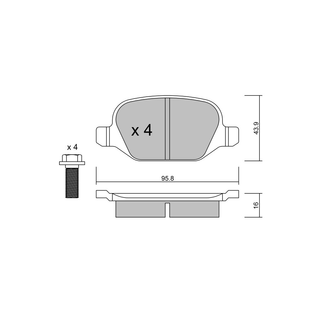 GT2i Race Rear brake pads for ALFA ROMEO 147 2.0i TS 16V 2000-10 - Brake calipers Trw  - GT-PR3331T - 3666618559438