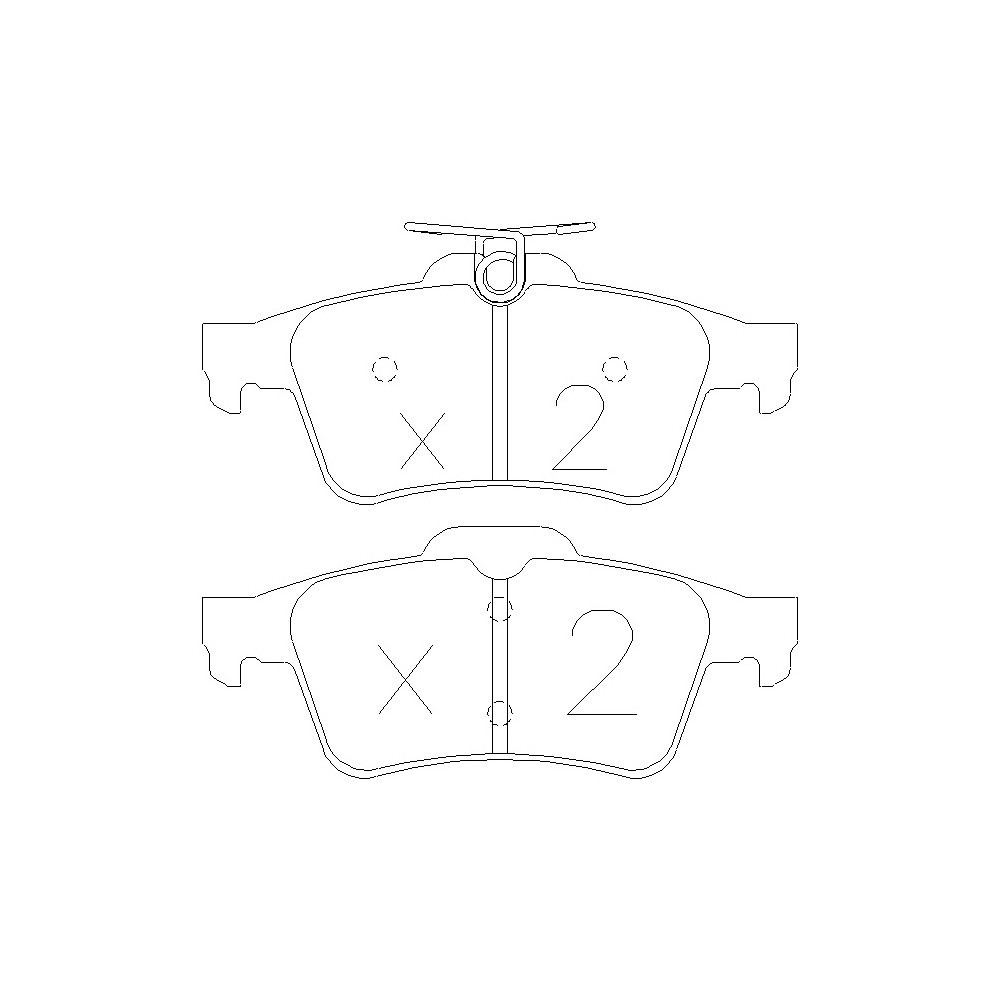 GT2i Race Rear brake pads for FORD Fiesta 1.6i 16V R2 Asphalt - Brake calipers Ate - GT-PR3461T - 3661768553411