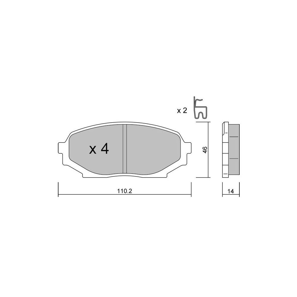 GT2i Race Rear brake pads for MAZDA MX-5 I (NA) 1.6i 16V 1989-98 - Brake calipers Sumitomo - GT-PR3970T - 3666618559711
