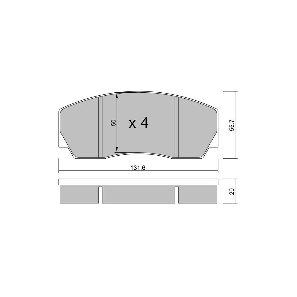 GT2i Race Front brake pads for LANCIA Stratos 2.4 V6 Gr 4 - Brake calipers AP Racing - GT-PR4001T - 3666618560779
