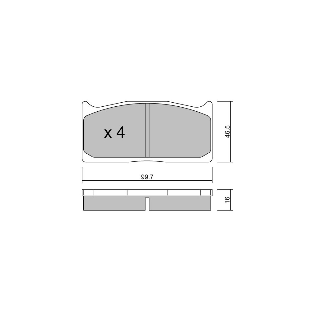 GT2i Race Front brake pads for FORMULA F3 F3 F3 2007 - Brake calipers Brembo - GT-PR4021T - 3666618560861