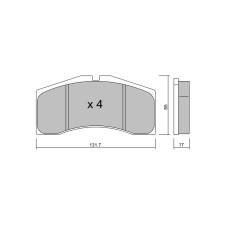 GT2i Race Front brake pads for PORSCHE 911 (964) 3.6 Carrera RS Circuit/Rally - Brake calipers Brembo