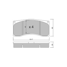 Plaquettes de frein GT2i Race pour étiers de frein Brembo 07.5139. 4 pistons type 132 family