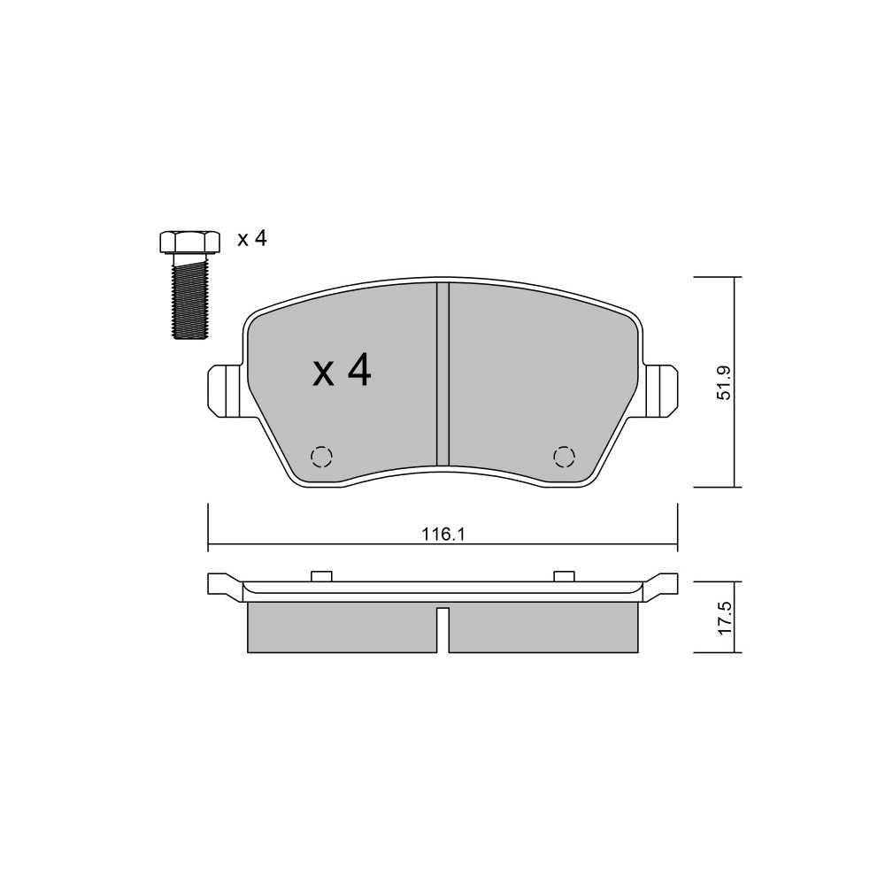 Plaquettes de frein GT2i Race Avant pour SUZUKI Swift 1.6i 16V 2007 Gr N - Etriers de frein Girling - GT-PR5010T - 3661768238363