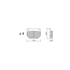 GT2i Race Rear brake pads for SUBARU Impreza (GE-GH-GR-GV-G3) 2.0i 16V Turbo 4wd WRX 2008-14 - Brake calipers Sumitomo