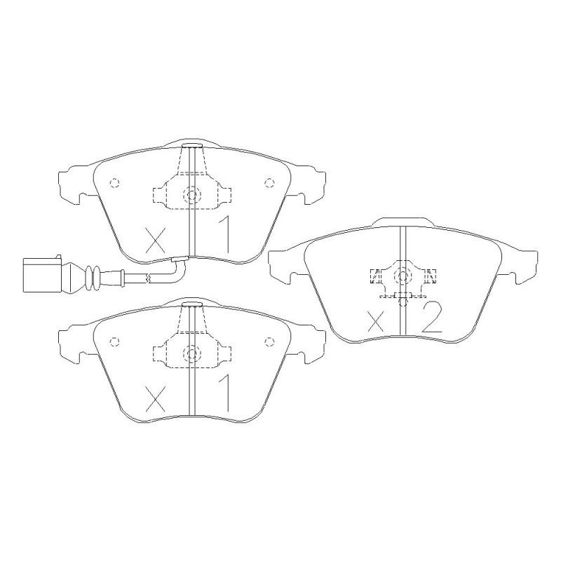GT2i Race Front brake pads for VOLKSWAGEN Golf III 3.2i V6 R32 Circuit - Brake calipers Ate - GT-PR5652T - 3661768553503