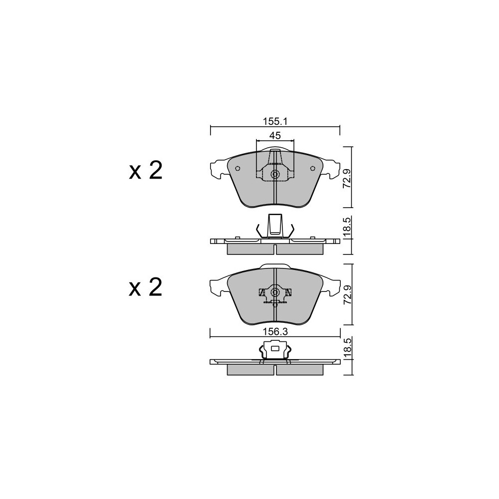 Bremsbeläge GT2i Race Avant für FORD Focus 2.5i 20V Turbo ST 2004-12 - Ate Bremssättel - GT-PR5653T - 3666618559773