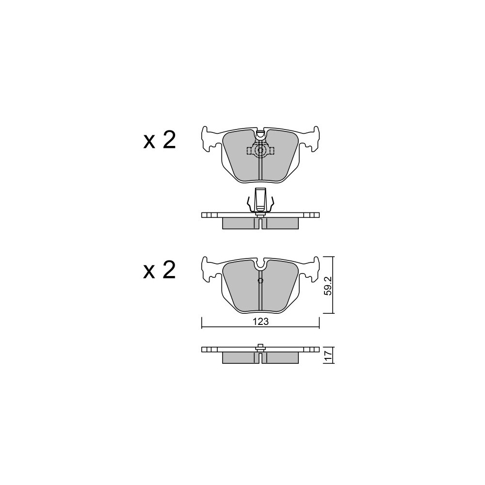Bremsbeläge GT2i Race Hinten für BMW Serie 3 (E46) M3 3.2i V6 1998-05 - Bremssättel Ate - GT-PR5760T - 3666618559346
