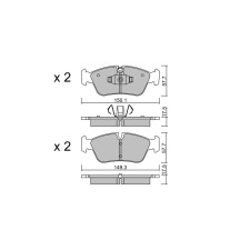 Plaquettes de frein GT2i Race Avant pour BMW Serie 3 (E90-E91-E92-E93) 316i, 318i, 318d, 320d, 320i 2005-11 - Etriers de frein A