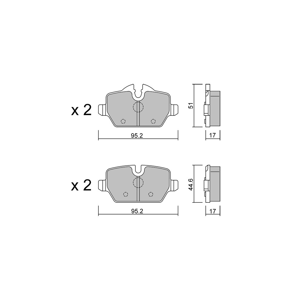 Plaquettes de frein GT2i Race Arrière pour BMW Serie 1 (E81-E82-E87-E88) 116i, 116d, 118i, 118d 2004-13 - Etriers de frein Trw  - GT-PR6570T - 3666618559360
