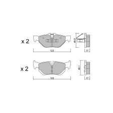 Bremsbeläge GT2i Race Hinten für BMW Serie 3 (E90-E91-E92) 325i Cup - Ate Bremssättel