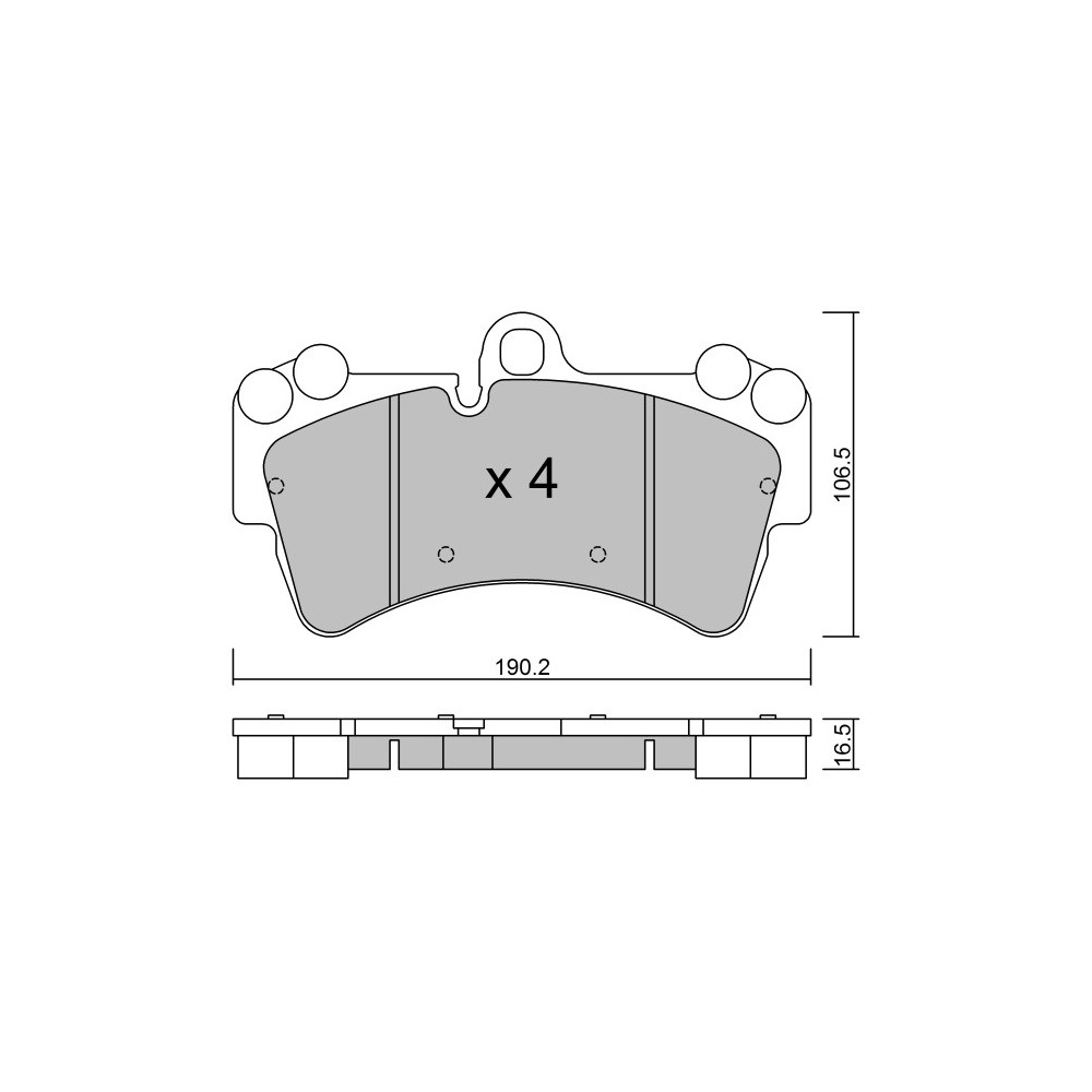 GT2i Race Rear brake pads for PORSCHE Cayenne (955) 3.6i V6, 4.5i V8 S, 4.5i V8 Turbo 2002-10 - Brake calipers Brembo - GT-PR6700T - 3666618560090